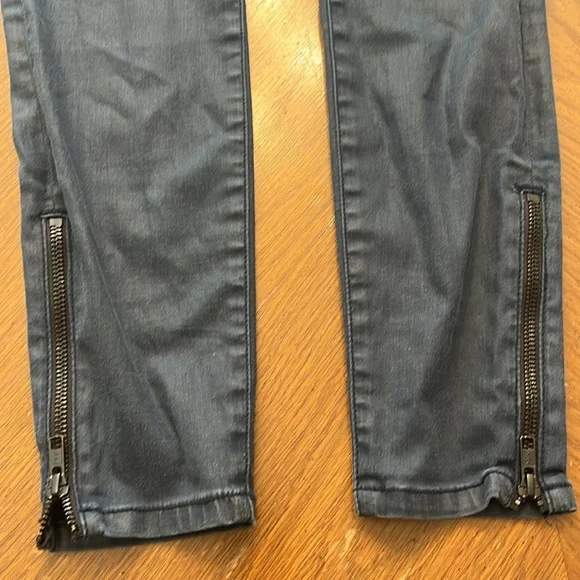 Current/Elliot the Soho ankle zip stiletto navy coated jeans size 26 28” inseam - Picture 5 of 12